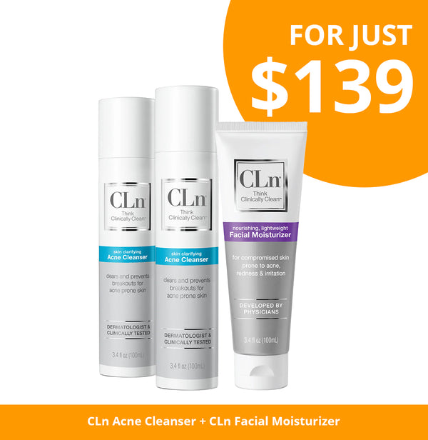 CLN® ACNE CLEANSER & FACIAL MOISTURIZER BUNDLE